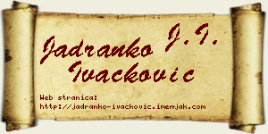 Jadranko Ivačković vizit kartica